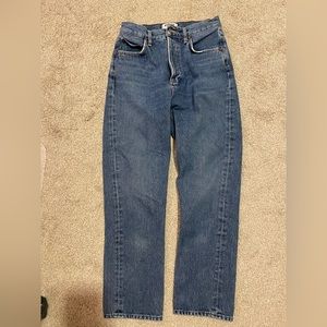 Agolde Riley high rise crop - straight leg